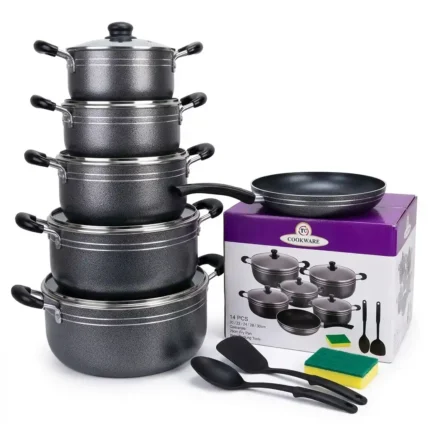 14-Piece TC Nonstick Cookware Set with Frying Pan