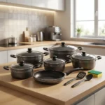 14-Piece TC Nonstick Cookware Set with Frying Pan - Image 5