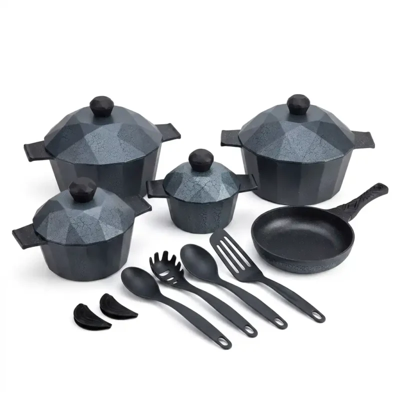 15-Piece Diamond Die Cast Nonstick Cookware Set