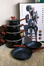 15-Piece Edenberg Ceramic Marble Cookware Set - Image 2