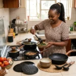 15-Piece Edenberg Ceramic Marble Cookware Set - Image 9