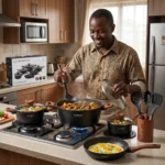 15-Piece Edenberg Ceramic Marble Cookware Set - Image 5