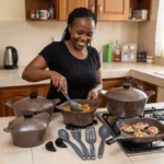 15-Piece Square Die Cast Nonstick Cookware Set - Image 6