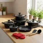 16-Piece REDBERRY UCC LIFE Granite Nonstick Cookware Set - Image 5