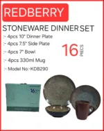 16 Pieces Redberry Stoneware Dinner Set – Theme 6