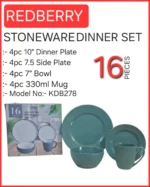 16 Pieces Redberry Stoneware Dinner Set – Theme 1
