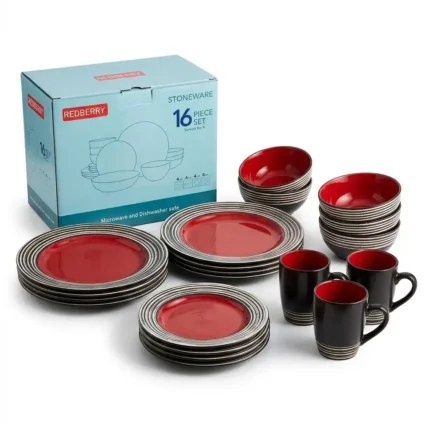 16 Pieces Redberry Stoneware Dinner Set
