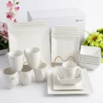 24-Piece Ceramic Dinner Set Plates Cups Saucers - Image 3
