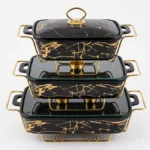 3-Piece Ceramic Food Warmers and Serving Bowls Set - Image 8