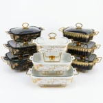 3-Piece Ceramic Food Warmers and Serving Bowls Set - Image 10