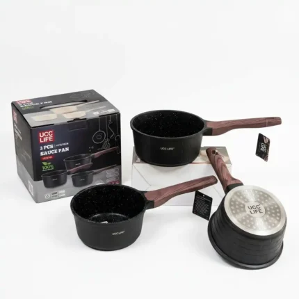 3-Piece Redberry UCC Life Nonstick Saucepan Set