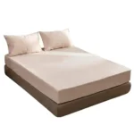 3-Piece Waterproof Fitted Sheet Set ( 6 by 6 ) – Beige, 6 by 6
