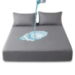 3-Piece Waterproof Fitted Sheet Set ( 6 by 6 ) – Grey, 6 by 6