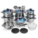 30-Piece Marwa German Stainless Steel Cookware Set
