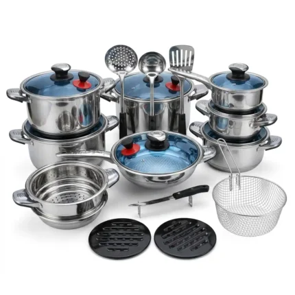 30-Piece Marwa German Stainless Steel Cookware Set