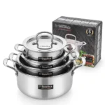 3L REDBERRY Steelica 3 Triply Stainless Steel Casserole