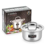 3L REDBERRY Steelica 3 Triply Stainless Steel Casserole – 165mm