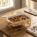 3pcs Signature Rectangle Porcelain Casserole Set - Image 9