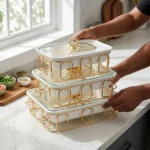 3pcs Signature Rectangle Porcelain Casserole Set - Image 7