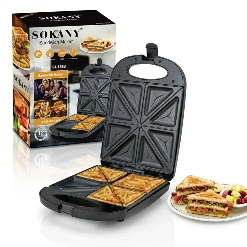 4 Slice Sokany Sandwich Maker – Non-Stick