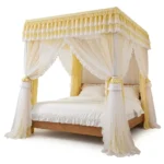 4 Stand Canopy Mosquito Net – 5 by 6, Beige