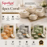 4pcs Signature Coral Hotpot Set 500ml–2000ml