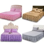 5 by 6 Exquisite Bedskirt with Pillowcases