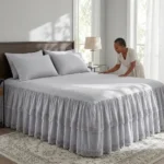 5 by 6 Exquisite Bedskirt with Pillowcases