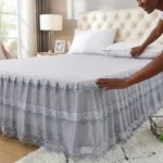 5 by 6 Exquisite Bedskirt with Pillowcases