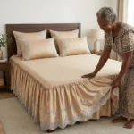 5 by 6 Exquisite Bedskirt with Pillowcases
