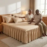 5 by 6 Exquisite Bedskirt with Pillowcases