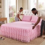 5 by 6 Exquisite Bedskirt with Pillowcases