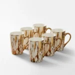 6 pcs Ceramic Gold Mugs Elegant Durable Set - Image 11