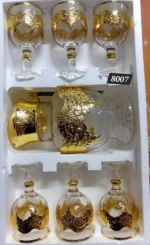 7-Piece Golden Water Set Glass Jug - Image 2