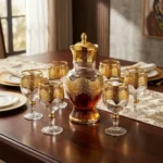 7-Piece Golden Water Set Glass Jug - Image 4
