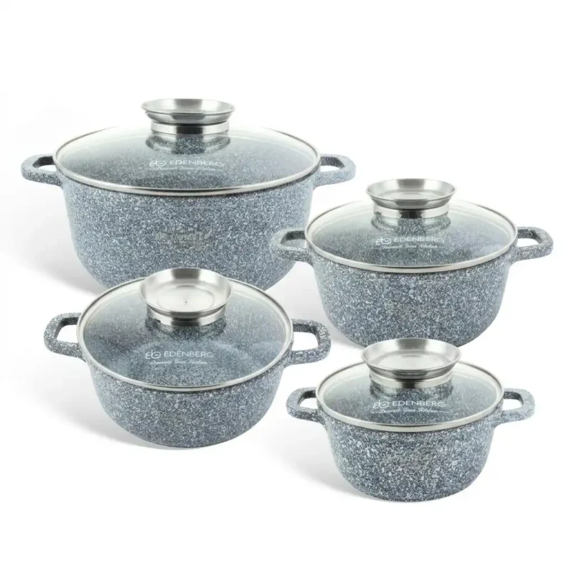 8pcs Edenberg Granite Non-Stick Cookware Set EB-8035