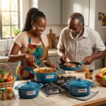 9-Piece REDBERRY Enamel Coated Cast Iron Cookware Set