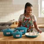 9-Piece REDBERRY Enamel Coated Cast Iron Cookware Set