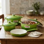 9-Piece REDBERRY Enamel Coated Cast Iron Cookware Set