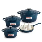 9-Piece REDBERRY Enamel Coated Cast Iron Cookware Set
