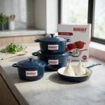 9-Piece REDBERRY Enamel Coated Cast Iron Cookware Set