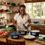 9-Piece REDBERRY Enamel Coated Cast Iron Cookware Set