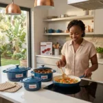 9-Piece REDBERRY Enamel Coated Cast Iron Cookware Set