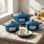 9-Piece REDBERRY Enamel Coated Cast Iron Cookware Set