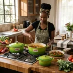 9-Piece REDBERRY Enamel Coated Cast Iron Cookware Set