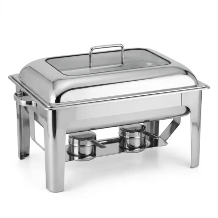 9L Rolltop Chafing Dish (Glass Window) – Double Compartment