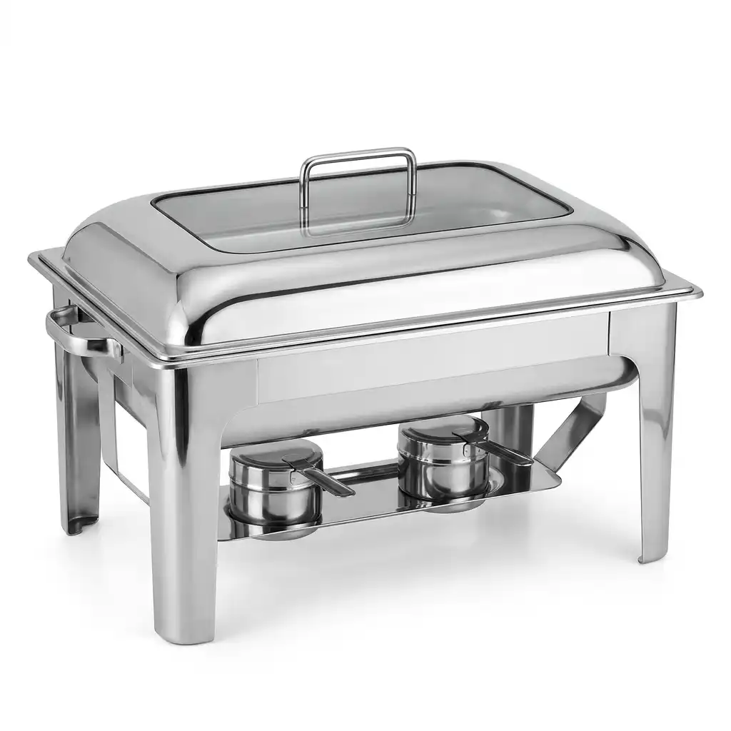 9L Rolltop Chafing Dish (Glass Window) – Double Compartment