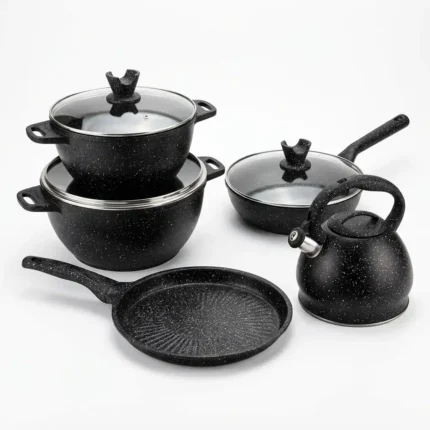 9pcs REDBERRY UCC Life Granite Non-Stick Cookware Set