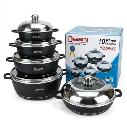 10-Piece DESSINI Non-Stick Aluminum Cookware Set