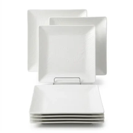 12-Piece Squared Melamine Plates Set
